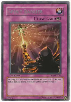 Yu-Gi-Oh! Spirit Barrier Rare SOD-EN051 1st Edition Soul of the Duelist LP - Image 1