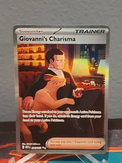 Giovanni's Charisma 204/165 Special Illustration Rare Pokemon Card 151 - Image 1