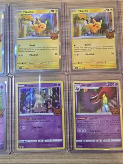 Pokemon TCG LOT! 8 cards Gengar Pikachu Mewtwo Mimikyu Fast Free Shipping! - Image 4