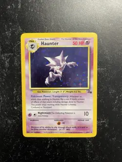Haunter Fossil Set Pokemon Card 6/62 Holo Rare Pack Fresh - Image 1