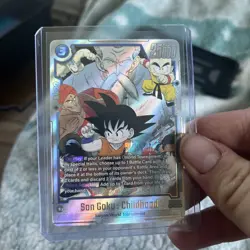Son Goku : Childhood SB01-018 Gold Alternate Art Dragon Ball Manga Booster Card - Image 1