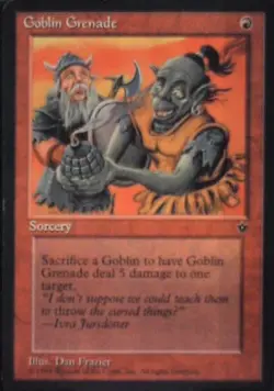 Goblin Grenade (Frazier) - Fallen Empires: #56b, Magic: The Gathering Nm R125 - Image 1