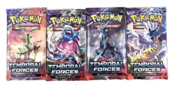 Pokemon Scarlet and Violet Temporal Forces Booster Pack Sealed ART SET 4x - Image 1