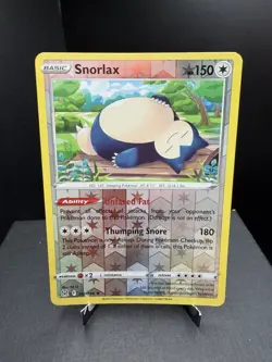 Pokemon TCG SWSH Lost Origin Snorlax 143/196 Reverse Holo Rare NM! - Image 1