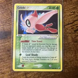 Celebi Gold Star Crystal Guardians Holo Rare Pokemon 100/100 - Image 1