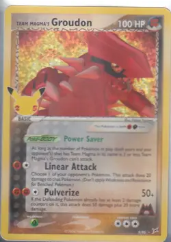 Team Magma's Groudon 9/95 Classic Collection Celebrations Pokemon NRM PACK FRESH - Image 1