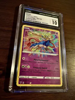 Pokemon Zacian Holo Foil 2020 Vivid Voltage Amazing Rare #082/185 CGC 10 - Image 3