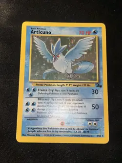 Pokemon TCG Articuno Fossil 2/62 Holo 1999-2000 Wizards Base Set Holo LP/MP - Image 1