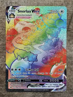 2020 Pokemon TCG - Snorlax Vmax Rainbow - Sword & Shield Secret Rare #206/202 - Image 1