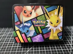 Pokemon TCG - Eevee Treasure Chest Eeveelution Collectible Lunchbox Tin 5 Packs - Image 2