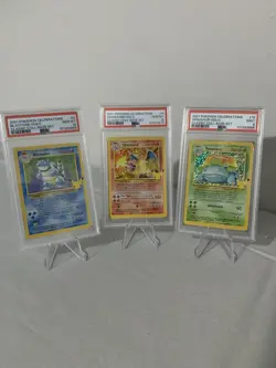 Pokemon Celebrations Charizard PSA 10, Blastoise PSA 10, Venusaur PSA 9 - Image 1