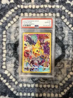 2023 POKEMON SWORD AND SHIELD CROWN ZENITH #160 FA/PIKACHU CROWN ZENITH PSA 10 - Image 1