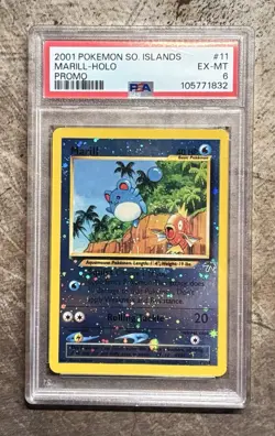 Pokemon TCG - Marill #11 Holo Southern Islands Promo 2001 PSA 6 - Image 1