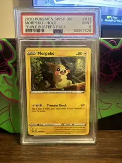 MORPEKO (2021) Pokemon Black Star Promos Sequin Holo SWSH012 General Mills PSA 9 - Image 1