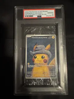 2023 Pokemon SVP en x Van Gogh Pikachu Grey Felt Hat PSA 10 Gem Mint - Image 1