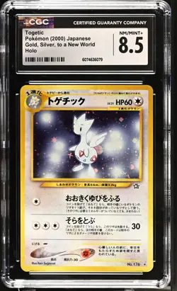 CGC 8.5 Togetic 2000 Neo Genesis Japanese 176 Holo Pokemon Card - Image 1