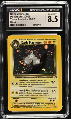 CGC 8.5 Dark Magneton 2000 Team Rocket 11/82 Holo Pokemon Card - Image 1