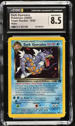 CGC 8.5 Dark Gyarados 2000 Team Rocket 8/82 Holo Pokemon Card - Image 1