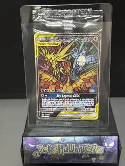 Pokemon Card Moltres & Zapdos Articuno GX SM210 Hidden Fates Sealed Crimp ERROR - Image 1