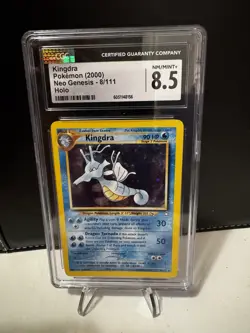 CGC 8.5 Kingdra 2000 Neo Genesis 8/111 Holo Pokemon Card SWIRL - Image 3