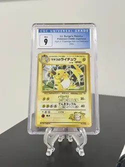 CGC 9 MINT Lt. Surge's Raichu Japanese Gym 2 Challenge 26 Holo Pokemon Card - Image 1