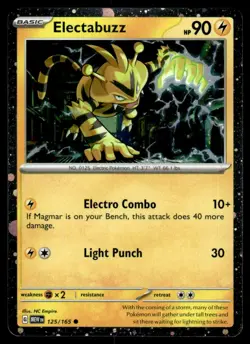 Pokemon TCG SV: Scarlet & Violet Promo Cards #125/165 Electabuzz NM - Image 1