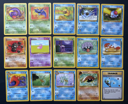 Pokemon TCG - Fossil - 15-card Lot #18 - Common / Uncommon - WOTC Vintage LP/MP - Image 1