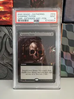 MTG 2020 Commander Legends Vampiric Tutor Extended Art Foil PSA 9 - Image 1