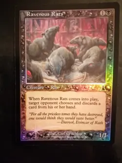 MtG - FOIL Ravenous Rats - Urza's Destiny - Image 1