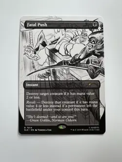 MTG Spider-Man FATAL PUSH 7014 SECRET LAIR DROP NONFOIL SKETCH - Image 1