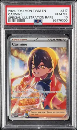 2024 POKEMON TWM EN-TWILIGHT MASQUERADE SPECIAL ILLUSTRATION RARE CARMINE PSA 10 - Image 1