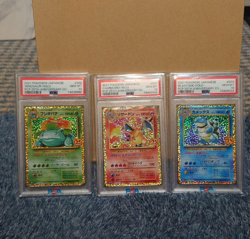 PSA 10 Pokemon Japanese Charizard Venusaur Blastoise Promo Set 25th Anniversary - Image 1