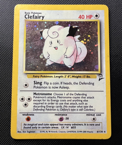 Clefairy 006/130 Holo Rare Base Set 2 1999 Pokemon TCG HP - Image 1