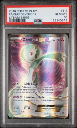 2016 Pokemon - XY Steam Siege - Gardevoir EX 111/114 Full Art - PSA 10 - Image 1