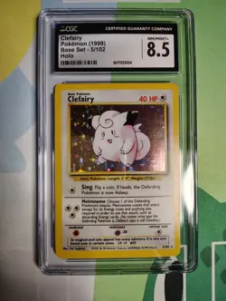 Pokemon Clefairy Base Set Graded Cgc 8.5 - Image 1
