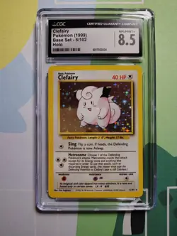 Pokemon Clefairy Base Set Graded Cgc 8.5 - Image 2