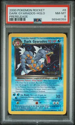 Dark Gyarados - PSA 8 Holo SWIRL Prerelease Promo - 8/82 Team Rocket Pokemon 359 - Image 1