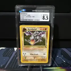 Aerodactyl 1/62 Pokemon TCG Fossil Unlimited Holo (CGC 8.5 NM/Mint+) - Image 1