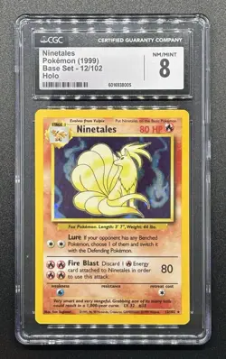 Pokemon TCG Ninetales Base Set CGC 8 NM/MINT - Image 1