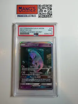 2017 Pokemon Sun & Moon Shining Legends Mewtwo GX Secret PSA 9 - Image 1