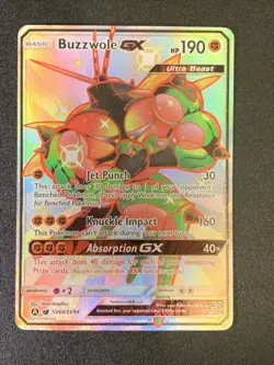 Buzzwole GX SV68/SV94 Pokemon TCG Hidden Fates Full Art Ultra Rare Mint - Image 1