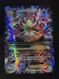 Pokemon M Alakazam EX XY Fates Collide Holo Card 118/124 Ultra Rare Full Art - Image 1