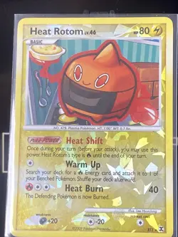 Pokemon HEAT ROTOM Card RISING RIVALS Set RT3 Secret Rare Reverse Holo - Image 2