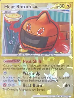 Pokemon HEAT ROTOM Card RISING RIVALS Set RT3 Secret Rare Reverse Holo - Image 3