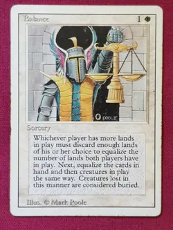 Magic The Gathering REVISED BALANCE white card MTG - Image 1