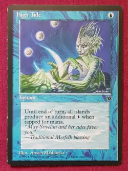 Magic The Gathering FALLEN EMPIRES HIGH TIDE MADDOCKS blue card MTG - Image 1