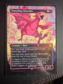 Traveling Chocobo (Borderless) (Neon Ink Pink) Final Fantasy Foil - Image 1