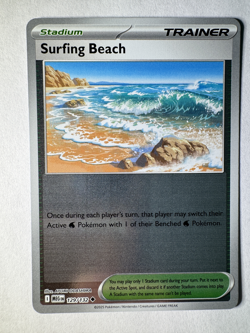Surfing Beach 129/132 - Pokemon TCG ME01 Mega Evolution - Reverse Holo Stadium - Image 1