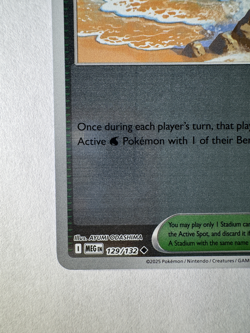 Surfing Beach 129/132 - Pokemon TCG ME01 Mega Evolution - Reverse Holo Stadium - Image 5
