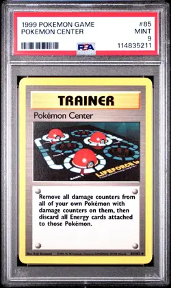 1999 POKEMON BASE SET UNLIMITED #85 POKEMON CENTER PSA 9 - Image 1